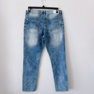 Southpole Mens Acid‎ Wash Skinny Jeans Blue 30x32 Distressed Denim Y2K Skater